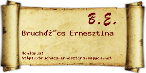 Bruchács Ernesztina névjegykártya